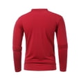 thumbnail image 4 of Fesfesfes Blouse Shirt for Men Multi Button Long Sleeve T-Shirt Stand Collar Sports Long Sleeve Stand-up Collar Blouse & Shirt Sale Items, 4 of 5