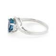 thumbnail image 3 of Galaxy Gold 14K White Gold 1.52 Carat Natural Diamonds and Blue Topaz Ring - December Birthstone - Communication & Serenity - Sizes 5.5 to 11 - Fine Jewelry for Women, 3 of 5