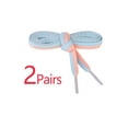 thumbnail image 3 of INSPIRE CHIC 2 pairs Flat Shoe Laces 2 Colors Mix Athletic Shoelaces 3/8" Wide for Sneakers 80cm/31.5" Sky Blue Pink, 3 of 6