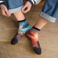 thumbnail image 3 of Pofeuu Red And Blue Sky Dragon Print 30cm Socks, Adult Running Hiking Socks for Youth and Adult, 3 of 7