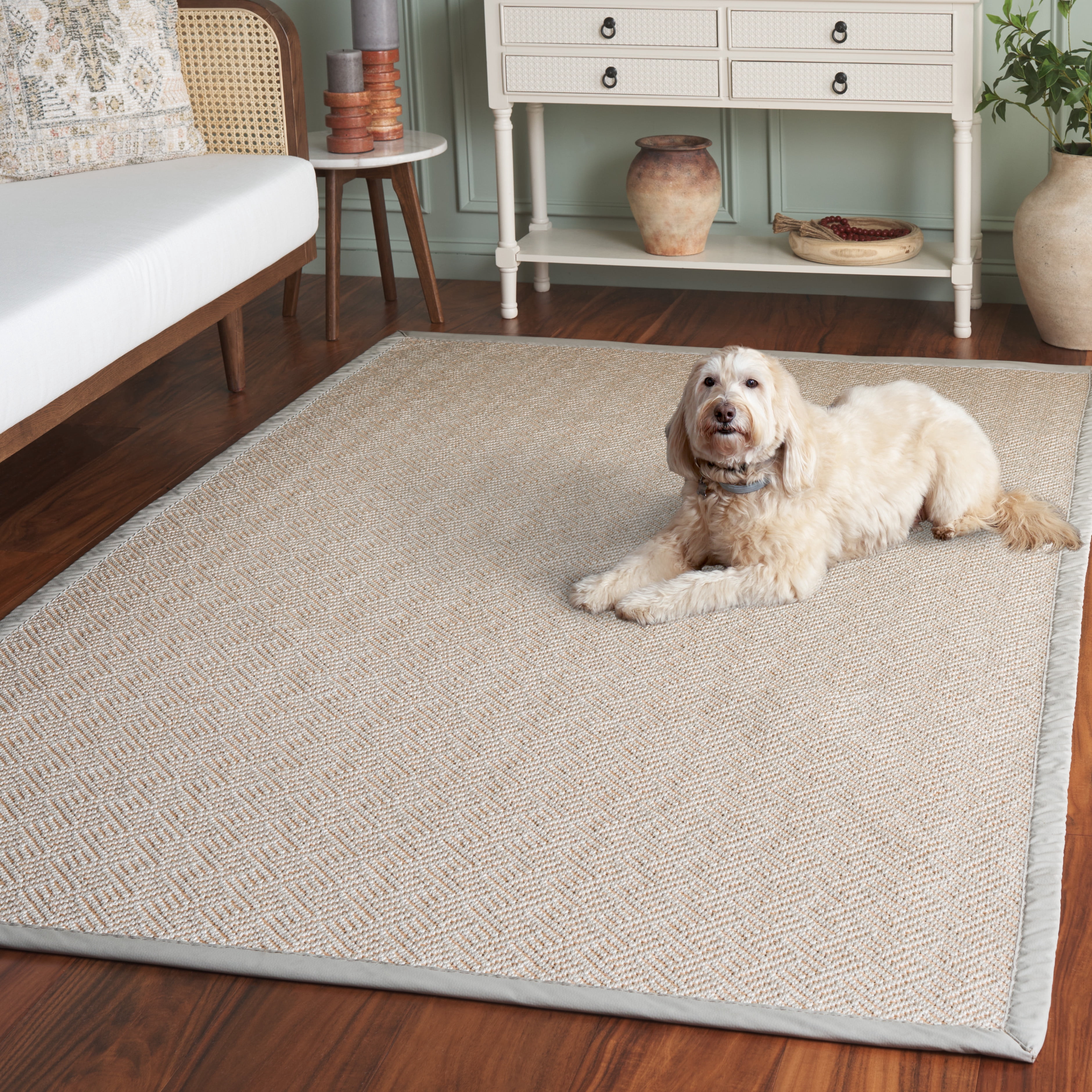 SAFAVIEH Napa Faux Sisal Rozanne Geometric Area Rug, Natural/Beige, 6' x 9'
