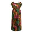thumbnail image 2 of Terra & Sky Women's Plus Crinkle Off Shoulder Maxi Dress, Sizes 0X-5X, 2 of 4
