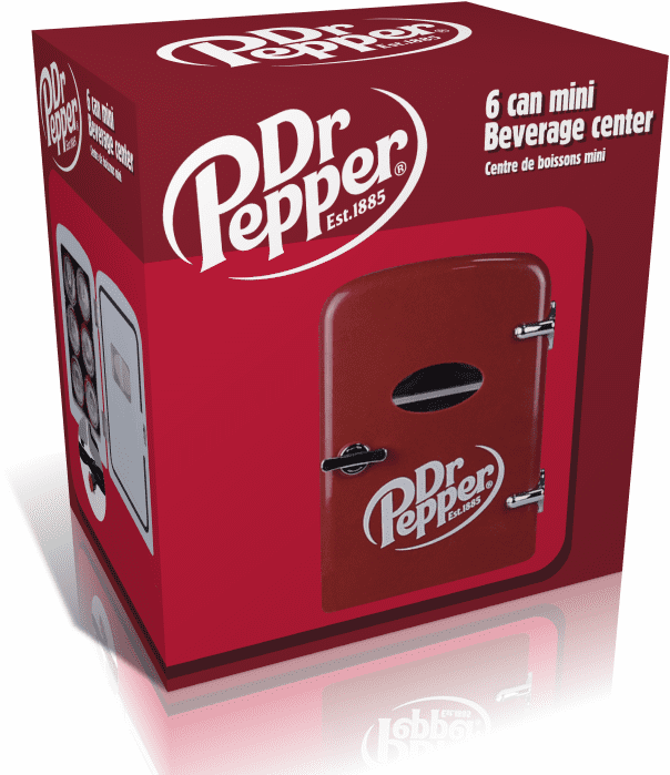 Dr Pepper Portable 6Can Mini Refrigerator, MIS135DRP, Burgundy