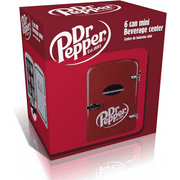 Dr Pepper Portable 6-Can Mini Refrigerator, MIS135DRP, Burgundy