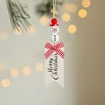thumbnail image 3 of Red Wooden Christmas Hanging Tag With Bead, Writeable Drawable Gift Label For Tree Diy Ornament, Snowman Themed Holiday Decor, 3 of 6