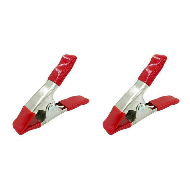 Riwesomey Abrazadera de resorte de Metal para manualidades, Clip de carpintería para fotografía, sujetador en forma de A de 4 pulgadas, Rojo 2piezas