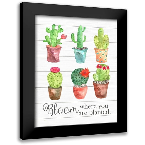 Robinson, Tamara 20x24 Black Modern Framed Museum Art Print Titled - Bloom Where You Are Planted