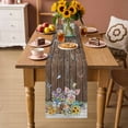 thumbnail image 2 of Farmhouse Floral Pig Table Runner 72 Inches, Spring Sunflowers Butterfly Brown Bed Runner Dresser Scarves Tabletop for Indoor Outdoor Parties/Ceremony/Banquet, 18" x 72", 2 of 9