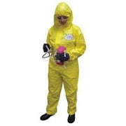 International Enviroguard Hooded Coverall,Elastic,Yellow,M,PK12 7015YS-M