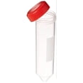 thumbnail image 2 of Centrifuge Tubes Conical-Bottom Flat, PP, 50 mL, Non-Sterile, Cap Color: Red (Qty. 50) by Sponix BioRx, 2 of 5