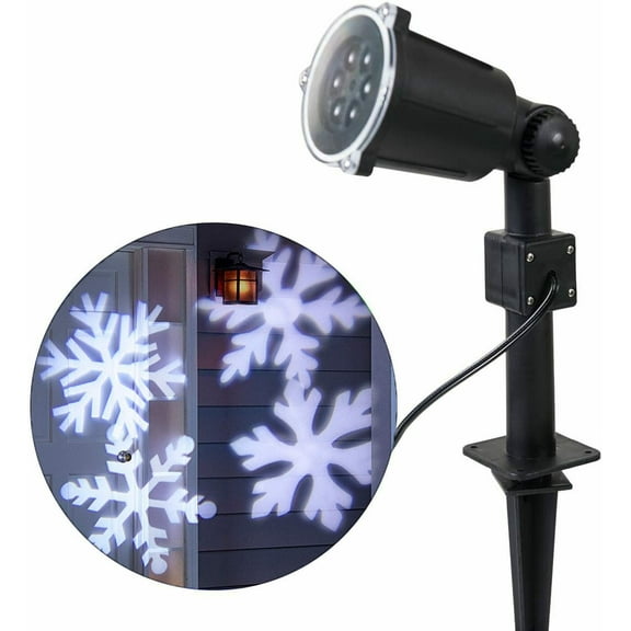 Christmas Outdoor Lights Snowflake LED Light Projection for Indoors/Outdoors | Festive Colorful Light Display for Home Patio Garden (Snowflakes)