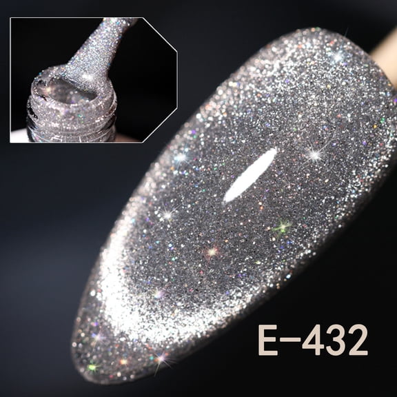 Laser Reflective Super Sparkle Rainbow Cat Eye Gel - 7.3Ml Reflective Diamond Cat Eye Nail Polish for Women, Nail Polish Easter Mother'S Day Nail Care Makeup Organizers