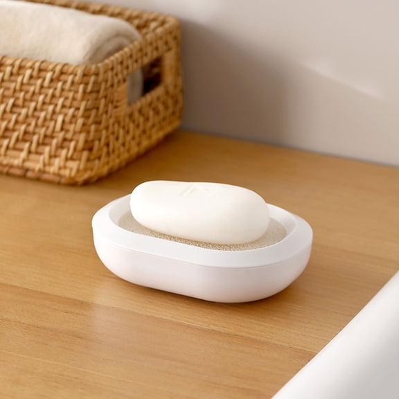 YFGEFTR Leakproof Travel Soap Case, Portable Soap Box with Drainage Layer, Soap Holder with Soap Saver Pad, for Shower Bathroom Sink Traveling
