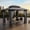 Black, variant on Pamapic 10x12 FT Hardtop Gazebo, Galvanized Steel Double Roof Outdoor Pavilion with Breathable Netting and Privacy Curtain, Brown for Patio, Backyard, Deck, Lawn