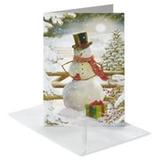 American Greetings Christmas Boxed Cards Winter Snowman (Joy All Year) 18-count