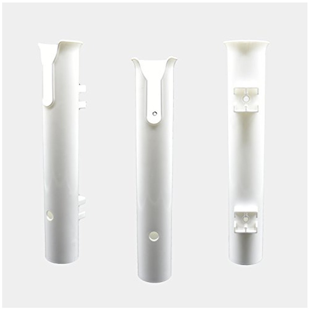 MARINE CITY White Single Plastic Fishing Tube Rod Holder Rack 1 Pcs