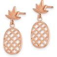 thumbnail image 2 of Chisel Stainless Steel Polished Rose IP-plated Pineapple Post Dangle Earrings - 22.5mm, 2 of 6