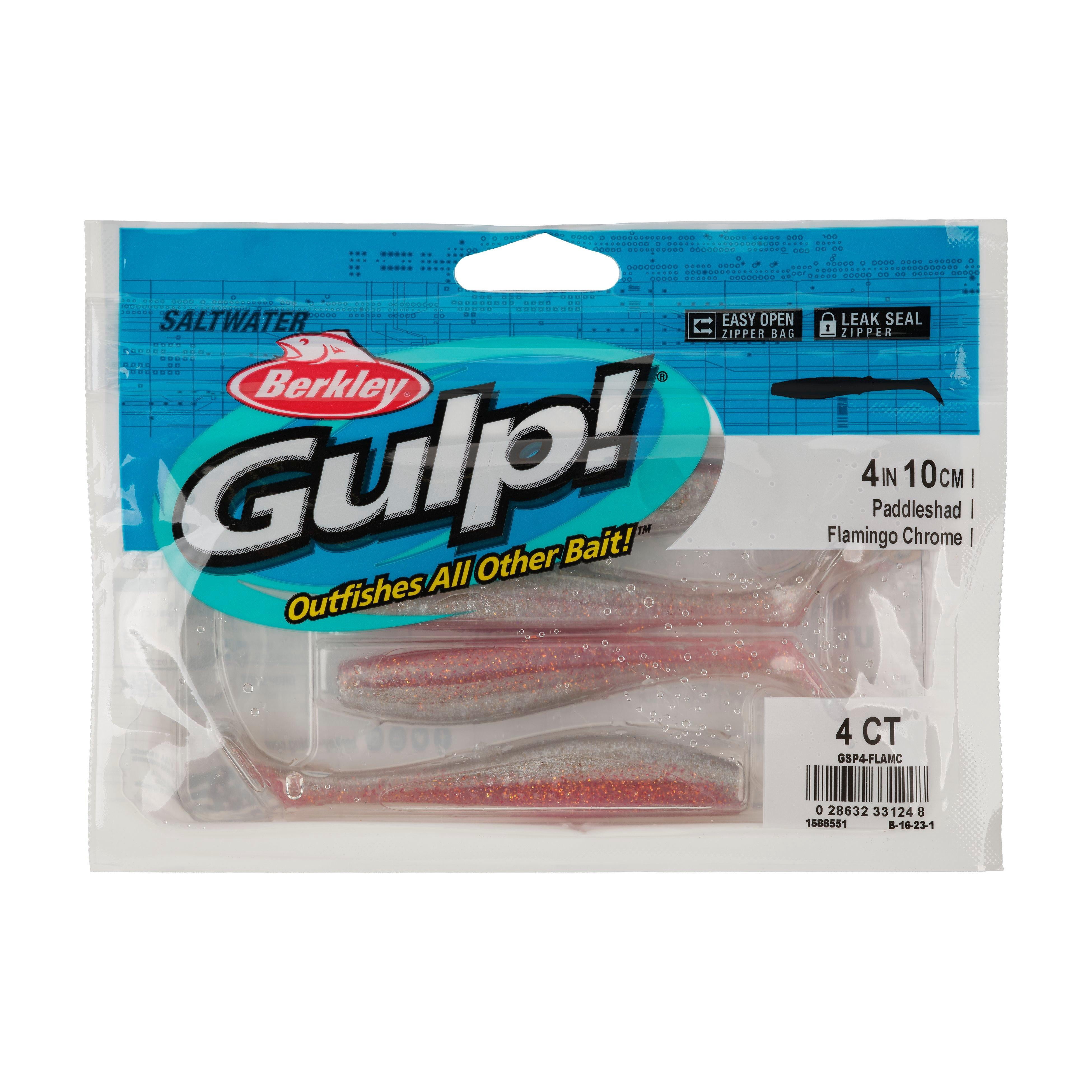 Berkley Gulp!® Saltwater Paddleshad, 4 in, Flamingo Chrome