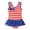czb# Red52, variant on CUZIBR Baby Swimsuit Girl One Piece Swimsuit Sleeveless Striped Cartoon Prints Bow Strap Swim Wear Soft Bikini Popular Swimsuit,Green,18-24 Months