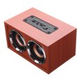thumbnail image 2 of Altavoz portátil inalámbrico retro de madera de 10 W con salida W4, 2 of 5