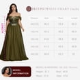 thumbnail image 6 of Embroidery Floral Modest Off Shoulder Prom Dress Plus Size Transparent A Line Oliver Green Wedding Guest Dresses Summer, 6 of 6