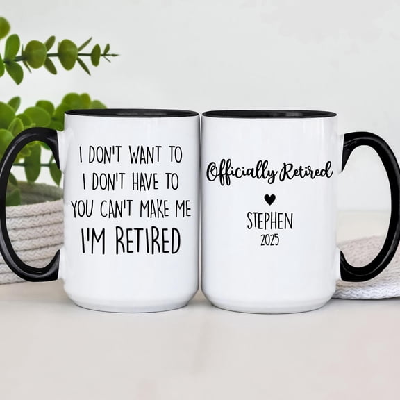 Retirement Coffee Mug Personalized Retired Mug, Boss/Coworker Leaving Gift, Office Farewell Cup