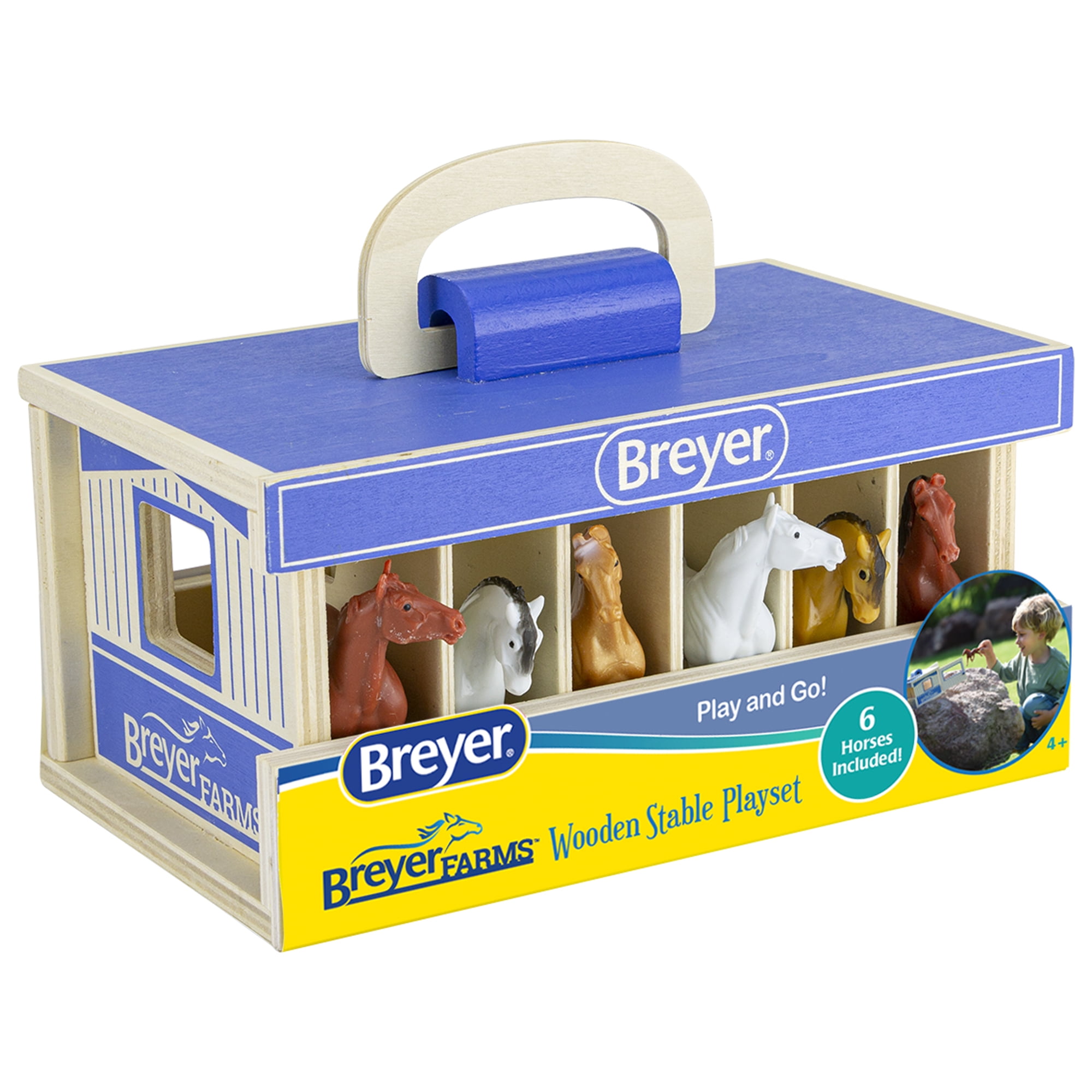 Breyer Horses Breyer Farms 132 Scale Wooden Stable Playset with 6