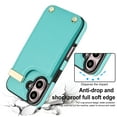 thumbnail image 5 of Mantto for iPhone 16 Plus Back Wallet Case with Card Holder, Magnetic Clasp 3 Card Slots RFID Blocking Premium PU Leather Shockproof Anti-Scratch Wallet Phone Case for iPhone 16 Plus, Mint, 5 of 7