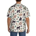 thumbnail image 7 of Goofa Black Cat And Snake Printed Men's Casual Short-sleeved Shirt,Lightweight Breathable Button-down,Summer Casual men's top,Versatile Fashion shirt-X-Large, 7 of 7
