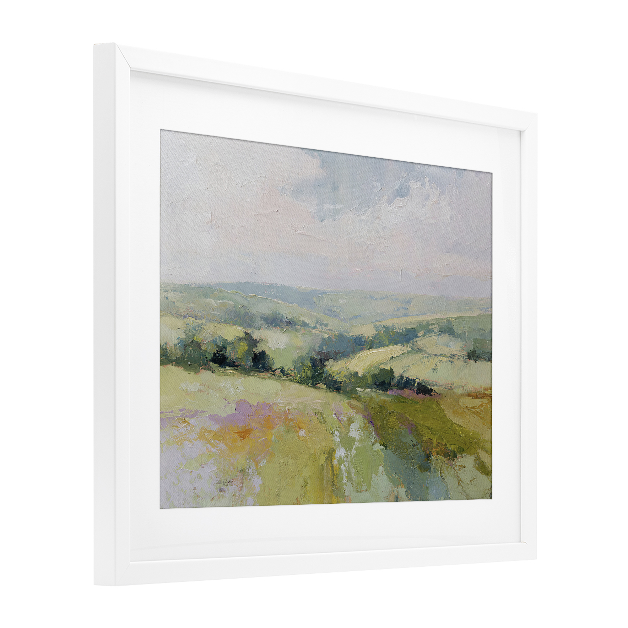 Stupell Industries Endless Green Hills White Framed Print Under Glass, design by Svetlana Aleynikova