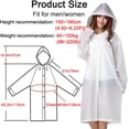 thumbnail image 3 of Rain Ponchos for Adults Reusable, 2 Pcs Raincoats Emergency for Women Men with Hood and Drawstring, 3 of 8