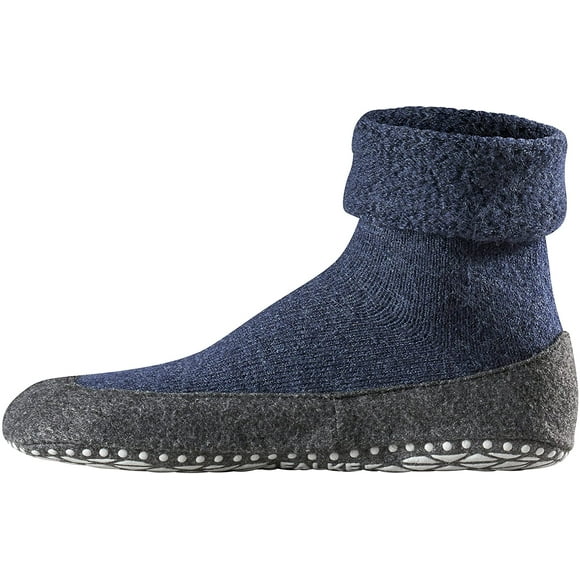 FALKE Mens Cosyshoe Slipper Sock - 90 Merino Wool, In Grey or Navy Blue, US sizes 5 to 12, 1 Pair