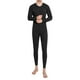 thumbnail image 1 of Sonducket Calzoncillos largos Ropa interior térmica Color sólido Cuello Ropa de abrigo Camisetas de manga larga Pantalones conjuntos de ropa Negro XXL, 1 of 6