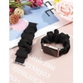 thumbnail image 6 of Wearlizer 4 Packs Compatible with Apple Watch Band Scrunchie Soft Cloth 38mm 40mm 41mm 42mm 45mm 46mm 49mm, Cute Printed Elastic Watch Bands Women for Apple iWatch Ultra 2/Ultra/10/9/8/7/SE/6/5/4/3, 6 of 7