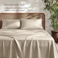 thumbnail image 4 of Bare Home Bamboo Sheet Set - Made from Rayon Fibers - Deep Pockets - 4 Piece - King, Sand, 4 of 10