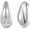 Silver, variant on Gold Chunky WaterDrop Earrings Polished Long Thick C Shaped Earrings for Women