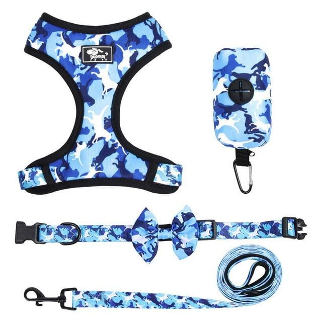 GROWTH TANK Dog Harness Set Lightweight Bow-Knot Harnesses Vest for Training Walking Small XL