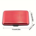 thumbnail image 3 of HLONK 1  Premium Aluminum RFID Blocking Credit Card Holder  Solid Color Clip Wallet for Business Cards, 3 of 7