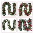 thumbnail image 2 of dodocool 9 FT Long Christmas Garland Flexible PVC Hanging Pendant Artificial Christmas Garlands with Bowknot for Stairs Railing Fireplace Front Porch Door Tree Holiday Party Supplies, 2 of 5