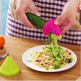 thumbnail image 4 of 2 Pcs Funnel Shaped Carrot Cutter Vegetable Shred Device Radish Cutter Spiral Vegetable Slicer Kitchen Tools for Cooking Salad, Red, 4 of 6