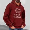 thumbnail image 2 of qelini Pullover Hoodies for Men Graphic Long Sleeve Sweatshirts Merry Christmas Print Drawstring Hooded Jackets Holiday Tops, 2 of 4