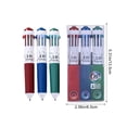 thumbnail image 3 of 3 Pack 10-in-1 Multicolor Ballpoint Pens, 0.8mm Retractable Color Pens with Soft Grip, Smooth Writing 10 Color Ink Pens for Journaling, Campus & Office, Stationery Gift for Teens & Adults, 3 of 7
