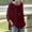 Wine, variant on Cuoff Blouses for Women Casual Solid Color Loose Cotton Linen Medium Sleeve Large Size Womens Tops White 3X