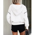 thumbnail image 2 of Sudadera PRETTYGARDEN 2025 Otoño Cropped Half Zip Hoodie M Blanca, 2 of 8