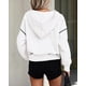 thumbnail image 2 of Sudadera PRETTYGARDEN 2025 Otoño Cropped Half Zip Hoodie M Blanca, 2 of 8