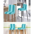 thumbnail image 5 of Teal Ombre Bar Stool Covers Set of 2, Modern Abstract Art Farmhouse Gradient Stretch Washable Bar Chair Covers with Backs, Removable Pub Counter Height Chair Cover for Kitchen Dining Room Cafe, 5 of 7
