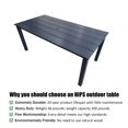 thumbnail image 5 of Mosbrisa Poly Lumber Patio Dining Set, HIPS Outdoor Dining Table and Chairs, with Umbrella Hole, Weather Resistant (Navy Blue, 7 Piece), 5 of 8
