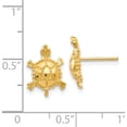 thumbnail image 4 of 14K Yellow Gold Turtle Post Earrings (12 X 10) Made In Peru tc598, 4 of 5