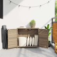 thumbnail image 1 of vidaXL Garden Storage Cabinet Beige 83x45x76 cm Poly Rattan, 1 of 5