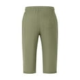 thumbnail image 7 of hotojiny Men's Capri Pants Casual Lightweight Big and Tall Beach Capris Drawstring Elastic Waist Cropped Trousers with Pockets, 7 of 7